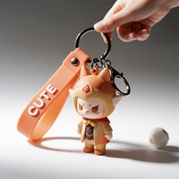 Personnage de dessin animé en caoutchouc PVC 3D personnalisé porte-clés porte-clés accessoires