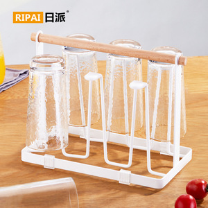 ชั้นวางแก้วริปายสีขาวแบบตั้งโต๊ะทรงสี่เหลี่ยม แห้งเร็ว สำหรับใช้ในครัวเรือน - Product Image 3