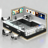 Bleu Intérieur un Kiosque Bar Automatique Chine Auromat Café Nourriture Plage Stand Table Vendeur sur Roues Café Kiosque Fou Ensemble