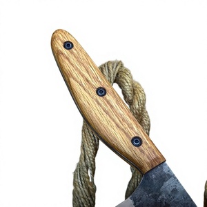 Nuevo Cuchillo de Chef Forjado a Mano de Acero de Alto Carbono 6150 con Mango de Madera de Fresno, Espiga Recta, Borde Serrado, 13 Pulgadas, para Mano Derecha, OEM, DIY - Product Image 2