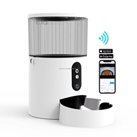 Distributore Automatico di Cibo per Animali Domestici WiFi Smart 3L con Ciotola in Acciaio Inox, Controllo Remoto via App, Registrazione Vocale, Portatile