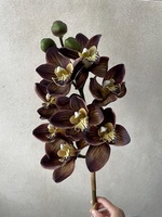Bunga Anggrek Cymbidium Sentuhan Realistis Berkualitas Tinggi, Dekorasi Rumah Besar, Bunga Artifisial untuk Ruang Makan, Hotel, Dekorasi Pernikahan
