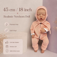 Poupée Reborn de 22 pouces (55 cm), corps en tissu doux, vinyle réaliste, poupée bébé de simulation, jouet pour enfants et cadeau de collection