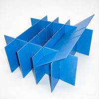 Boîte de rangement en plastique ondulé pour verre, insert de séparation en plastique pour caisse d'expédition, vente en gros