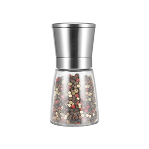 Premium Eco-Friendly Stainless Steel Glass Spice <b>Grinder</b> Set Metal Lid Adjustable Ceramic Mill Modern Design Freshness - Product Image 3