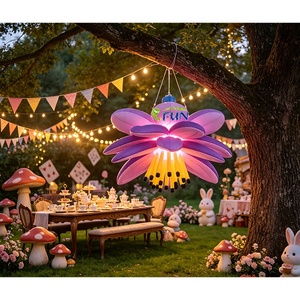 Décoration géante gonflable <span class=keywords><strong>Alice</strong></span> au <span class=keywords><strong>pays</strong></span> <span class=keywords><strong>des</strong></span> <span class=keywords><strong>merveilles</strong></span>, rose, à poser au sol ou suspendre, pour fond de scène, mariage et événements festifs - Product Image 1