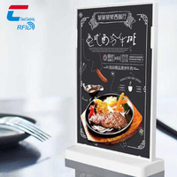 Support de menu NFC en acrylique et bois A3/A4/A5/A6, étanche, pour hôtel, café, bar, autocollant scannable par QR, usage public