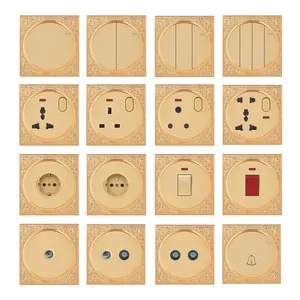 factory price uk standard usb wall socket and dimming light switch with indicator