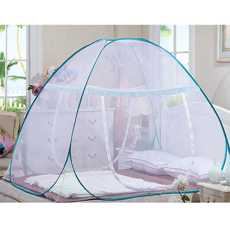 Mosquitera telescópica para niños, puertas plegables, mosquitera