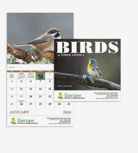 Calendriers personnalisés 2027 sur le thème des oiseaux d'Amérique du Nord, agrafés, avec logo personnalisé, cadeau promotionnel, vente en gros, qualité supérieure - Product Image 5
