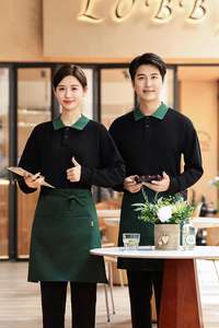 LS-W2509 настраиваемый хлопковый Рабочий Фартук без рукавов, прочный и моющийся, с персонализированным водонепроницаемым логотипом, напечатанным на заказ - Product Image 4