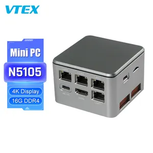 Vtex 미니 PC 인 텔 Ce-Leron N5105 N6005 미니 데스크탑 PC 컴퓨터 휴대용 사무실 PC