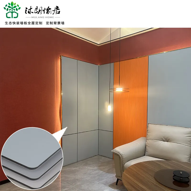 Luxueus Wandpaneel Voor Hotel Marmeren Effect Wandpaneel Bamboe Houtskool Naadloze Panelen