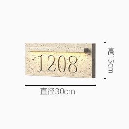 Outdoor En Indoor Waterdicht Landschap Binnenplaats Deur Nummer Muur Licht Aangepaste Stenen Led Verlichting Voor Hotels - Product Image 3