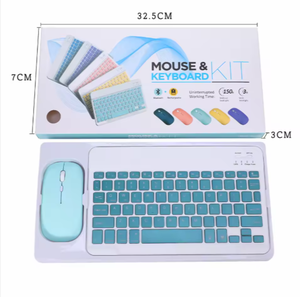 Venta caliente de 10 pulgadas Mini teclado <span class=keywords><strong>Bluetooth</strong></span> inalámbrico Retro Mouse Set Tipo C Teclado Combos Usb Key Board para iPad iPhone Tablet - Product Image 5