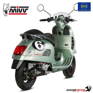 Sistema de Escape Completo para Motocicleta de la Mejor Calidad, Acero Inoxidable, Color Negro de Competición, Homologado por MIVV para Gts300 2020 - Product Image 3