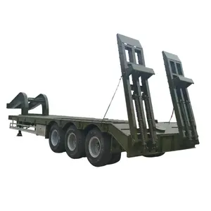 Laag Bed Oplegger Hoge Kwaliteit Uitbreidbaar 40ft 60ft 80ft 3 As Schilderij Truck Trailers Truck Aanhangwagen Te Koop