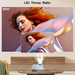 Full HD 1080P 4K <b>Android</b> Smart Portable LCD <b>Projector</b> With WiFi Stereo Speakers Built-in 64GB Storage W5 Mini Led Dlp Short Dist - Product Image 2