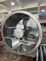 Huada GKF Hochtemperatur- und Hochfeuchtigkeitsbeständiger Axialventilator Edelstahl-Kanal Aluminiumflügel Kugellager Starker Wind