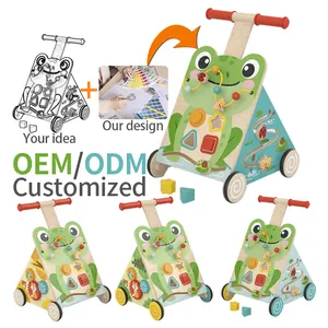 Nhiều hoạt động học tập trung tâm phát triển kỹ năng vận động để Toddler đẩy và kéo bé bằng gỗ Walker cho trẻ sơ sinh chàng trai cô gái