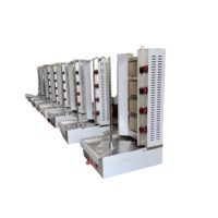 Grill à Kebab Rotatif à Gaz en Acier Inoxydable à 4 Brûleurs pour le Moyen-Orient, Machine à Shawarma – Offre Spéciale