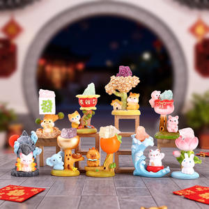 กล่องสุ่มคริสตัลสโตนสุดฮิต น่ารัก ตุ๊กตาเรซิ่นสัตว์น้อย ของตกแต่งโต๊ะทำงาน ของขวัญนักเรียน ฟิกเกอร์จิ๋วใหม่ - Product Image 2