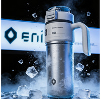 Gobelet isotherme en acier inoxydable à double fonction personnalisable avec poignée, infuseur à thé et paille, maintien thermique 12-24 heures, vente en gros