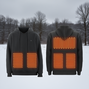 Sweat-shirt à capuche chauffant Hrilux M unisexe, hiver, alimenté par batterie, coupe classique, 100% polyester - Product Image 2