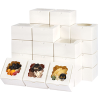 Scatole per Pasticceria Biodegradabili con Finestra, per Dessert, Cioccolatini, Fragole, Ciambelle e Bomboniere