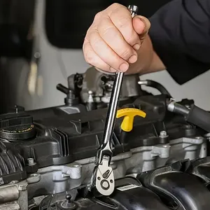 Jeu de clés à cliquet CRV 6 pièces avec 72 dents, rotation à 180 degrés, sac de rangement flexible en EVA, certifié GS, emballé dans une boîte - Product Image 5
