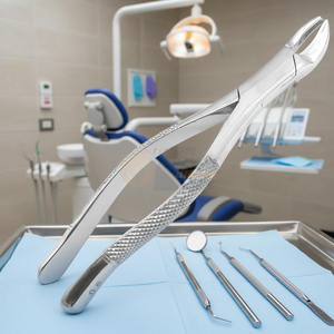 Pince d'extraction dentaire manuelle de qualité supérieure #90 Instruments certifiés CE en acier inoxydable de haute qualité pour la chirurgie buccale des molaires supérieures - Product Image 3