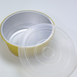 Wholesale Disposable Gold Color Lunch Box with Recycled Aluminum Foil and PP Plastic Lid <b>Takeaway</b> Foil <b>Containers</b> - Product Image 5