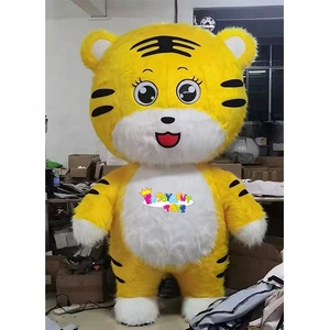 Guangzhou Enjoyment CE Popular inflable Tigre mascota conjunto adulto dibujos animados Animal fiesta evento disfraz hecho a mano logotipo personalizado - Product Image 3