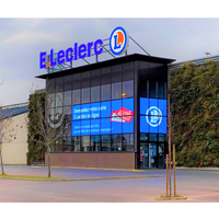 Écran LED transparent en maille haute transparence pour intérieur et extérieur, écran LED transparent en verre pour fenêtre