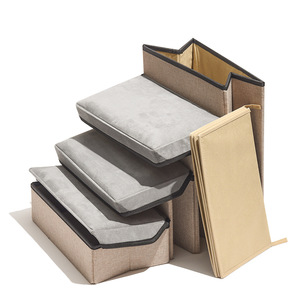 Escalier de luxe pour chiens, doux et confortable, avec 3 ou 4 boîtes de rangement, en fibre solide, écologique, amovible et lavable, pour chats et chiens - Product Image 5