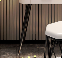 Coiffeuse moderne minimaliste européenne en bois de bouleau massif avec éclairage LED, ensemble modulaire en acier inoxydable pour chambre et salle de bain