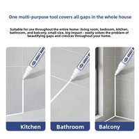 Stylo à joint de carrelage CZ086 à base d'eau, pointes interchangeables rondes/biseautées 1-4mm, 12 couleurs, résistant à la moisissure pour les joints.