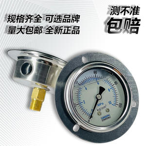 Manomètre de pression d'huile en acier inoxydable de haute précision YN-60, résistant aux chocs, manomètre hydraulique de type arrière 10/25/40/60 MPa - Product Image 3