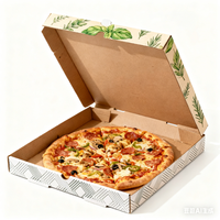 Vente flash - Boîte à pizza en carton ondulé personnalisable avec logo imprimé offset - 6, 7, 8, 9, 10, 12 pouces - Boîte à pizza de qualité alimentaire - Boîte en papier écologique pour aliments