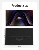 Moniteur de jeu portable de 24,5 pouces, 2,5K, 165 Hz, 5 ms, panneau IPS, rétroéclairage LCD, connexion Type-C, haut-parleurs intégrés pour les films