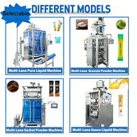 Machine d'emballage de sachets multi-voies pour poudre, machine de remplissage et d'emballage de poudre haute vitesse pour café, probiotiques, collagène en poudre