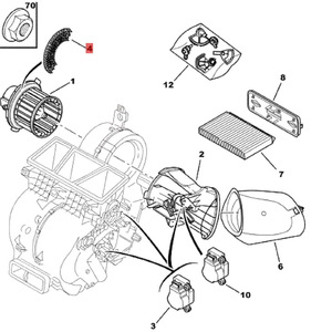 Módulo de Resistencia del Ventilador 6441AL 6441CY 6441Y4 6441AP 12V para Reparación y Reemplazo en Peugeot y Citroën - Product Image 2