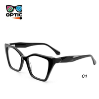 Monture de lunettes optiques œil-de-chat en acétate pour femmes, monture complète tendance pour verres de prescription, vente en gros