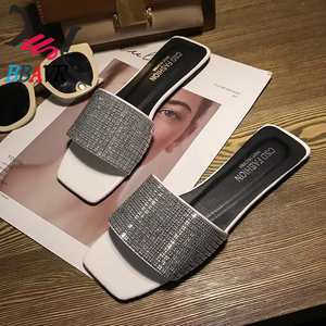 Sandalias de Moda para Mujer, Verano 2019, Nuevas, con Suela Plana, Estilo Coreano, con Pedrería, Modernas - Product Image 3