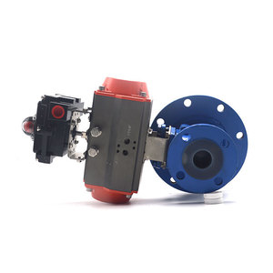 Válvula de bola neumática con revestimiento de flúor Q641F46 de 4 pulgadas para operación a temperatura normal con líquidos químicos - Product Image 2