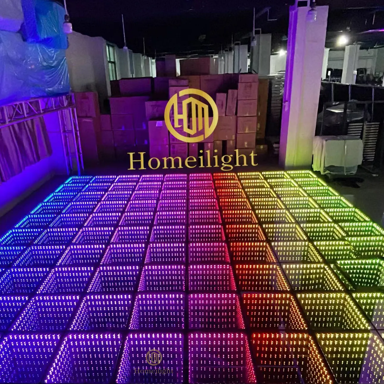 Hot Sale Interactive Magnetic 3D LED Dance Floor Stage lights for party lights dj bar holiday wireless christmas decoration