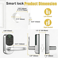 Serratura Intelligente TTlock, Serratura Digitale con Impronta Digitale e Password, Serratura Smart WiFi TUYA per Appartamenti e Case