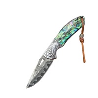 Couteau de poche EDC à double lame en acier inoxydable 3Cr13 avec manche en résine, idéal pour l'extérieur – Vente chaude