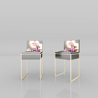 Multifunktionaler MDF- & Metall-Kosmetik-Präsentationsschrank mit LED-Beleuchtung für Hautpflege-, Make-up- und Parfümerien sowie Salons