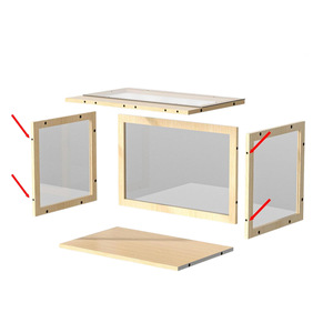 Terraza para gatos con ventana y marco de madera para tomar el sol, caja de ventana transparente de acrílico para gatos, hábitat para mascotas en la azotea. - Product Image 5
